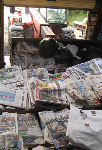 Photo of Lions Club paper recycling shed